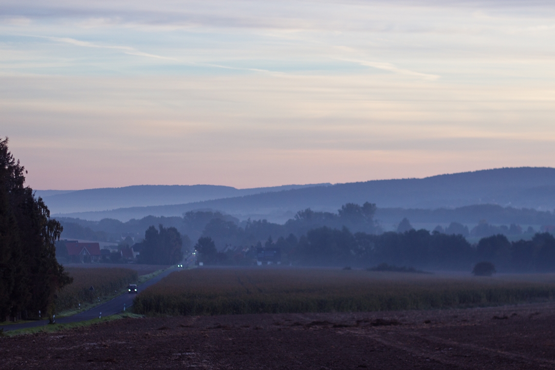 Landchaft im Morgendunst