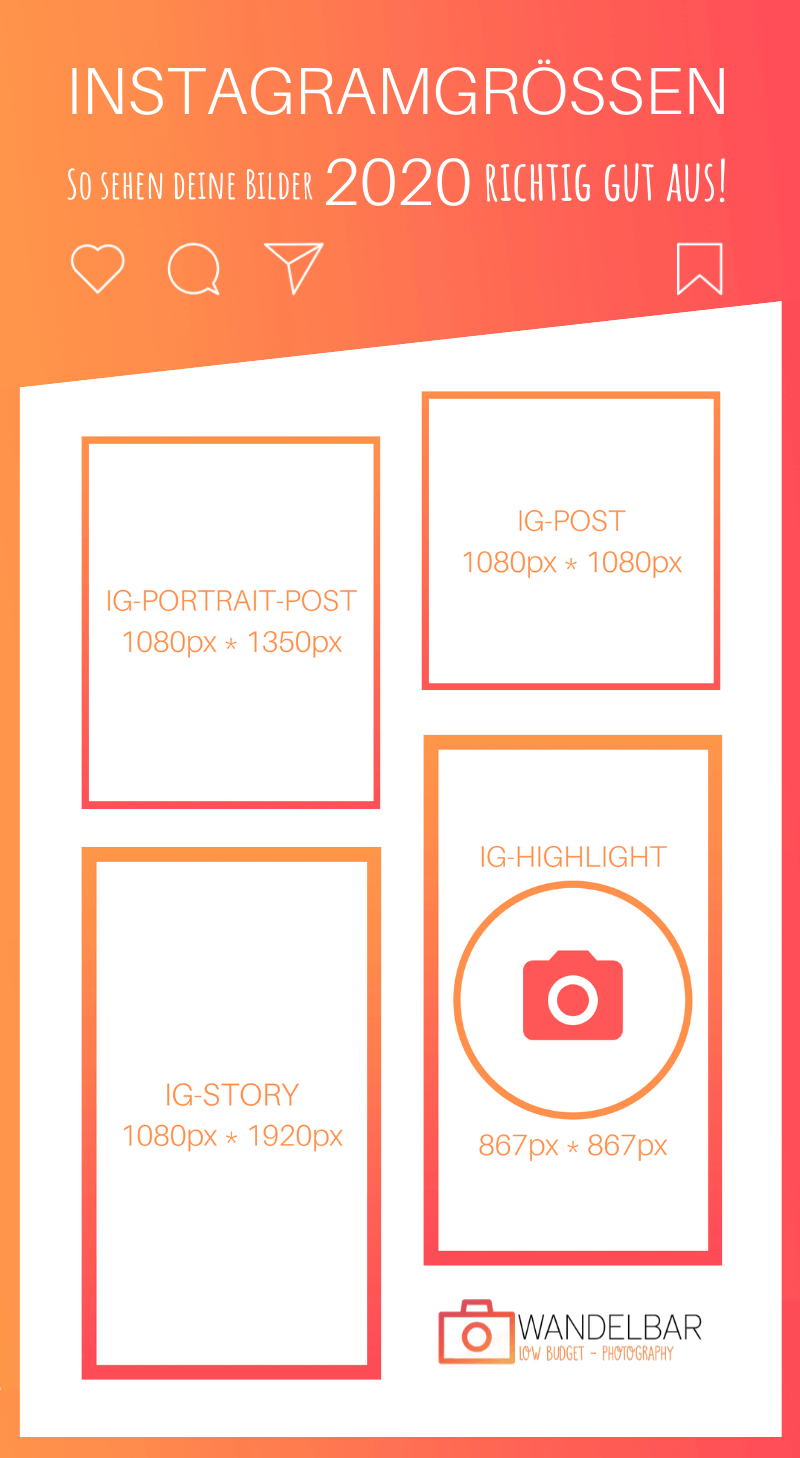Die richtigen InstagramBildgrößen 2020 Lowbudget Fotografie