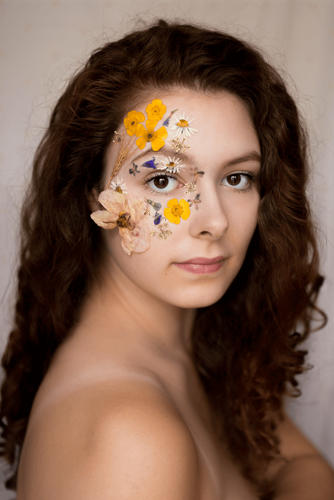 Foto Ideen Zuhause Selbstporträt Idee Blumen